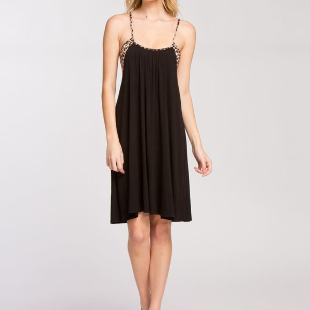 Cherish Cheetah Print Black Women's Dress
